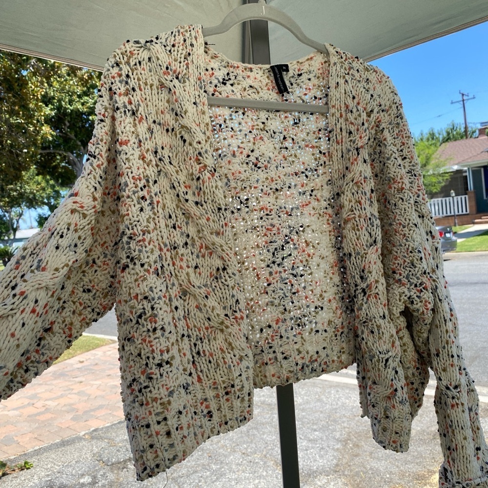 Cropped Moon & Madison Multicolor Knit Sweater | Size M |